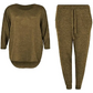 Ladies two piece tracksuit set in Camel color