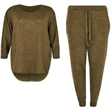 Ladies two piece tracksuit set in Camel color