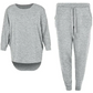 Ladies two piece tracksuit set in Grey color