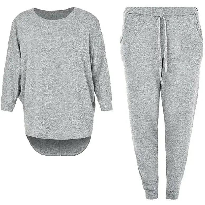 Ladies two piece tracksuit set in Grey color