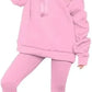 Women’s ruched sleeve oversized hoodie with ribbon detail in Rose Pink color