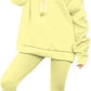 Women’s ruched sleeve oversized hoodie with ribbon detail in Yellow color