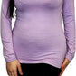 Ladies polo roll neck long sleeve jumper in Lilac color