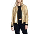 Ladies sequin glitter bomber jacket in Gold color