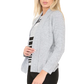 Women’s fine knitted striped jumper in Grey color
