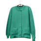 Women’s stitch crew neck cardigan in Sea Green color