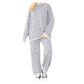 Women’s two piece knit lounge sweater set in Stone color