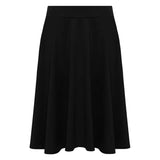 Ladies plain stretchy skater skirt in Black color