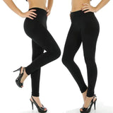 Ladies thermal fleece lined leggings in Black color
