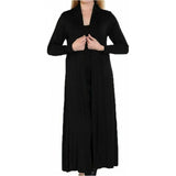 Women’s plus size maxi long cardigan in Black color