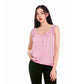 Women’s sleeveless bubble hem tank top in Baby Pink color