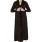 Women’s plus size maxi long cardigan in Brown color