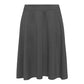 Ladies plain stretchy skater skirt in Charcoal color
