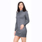 Women’s knitted jumper midi dress in Charcoal color