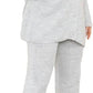 Ladies 2-piece Italian knitted cardigan and wide-leg loungewear co-ord tracksuit set in Grey color