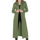Women’s plus size maxi long cardigan in Khaki color