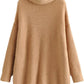 Women’s chunky knitted high roll neck jumper dress in Khaki color