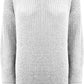 Ladies long knitted tunic jumper dress in Cream color