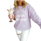 Women’s “This Is My Day Off” printed sweatshirt in Lilac color