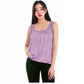 Women’s sleeveless bubble hem tank top in Lilac color