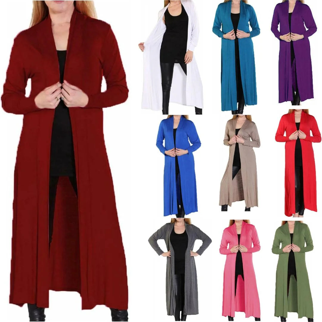 Women’s plus size maxi long cardigan
