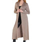 Women’s plus size maxi long cardigan in Mocha color
