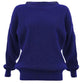 Ladies chunky fisherman jumper in Navy color