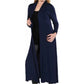 Women’s plus size maxi long cardigan in Navy color
