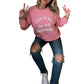 Women’s “This Is My Day Off” printed sweatshirt in Pink color
