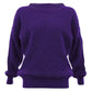 Ladies chunky fisherman jumper in Purple color