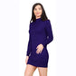 Women’s knitted jumper midi dress in Navy color