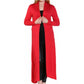 Women’s plus size maxi long cardigan in Red color