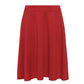 Ladies plain stretchy skater skirt in Red color