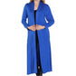 Women’s plus size maxi long cardigan in Royal Blue color