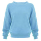 Ladies chunky fisherman jumper in Sky Blue color