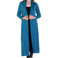 Women’s plus size maxi long cardigan in Teal color
