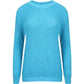 Ladies chunky fisherman jumper in Turquoise color