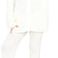 Ladies 2-piece Italian knitted cardigan and wide-leg loungewear co-ord tracksuit set in White color
