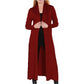 Women’s plus size maxi long cardigan in Wine color